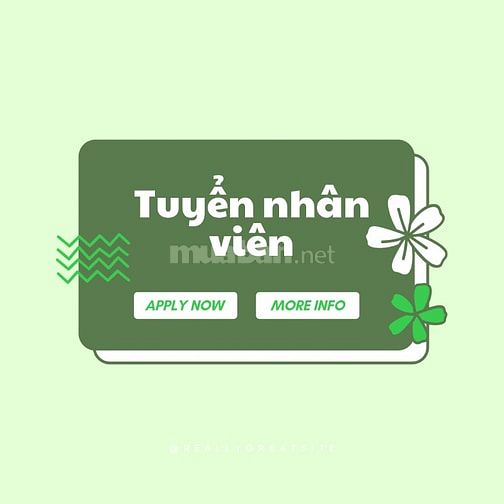 Tuyển nhân viên không yêu cầu kinh nghiệm-Parttime/Fulltime ở Hóc Môn