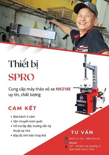 Bán máy tháo vỏ xe, máy ra vào lốp xe máy NK318E