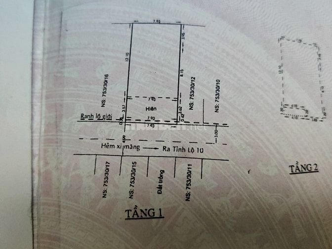 Nhà căn đôi 8x16 - Hẻm thông ôtô 753 Tỉnh Lộ 10 - Khu Tên Lửa