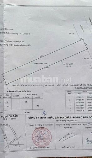 138m Mặt Tiền Thành Thái Q10 ( 4.1 × 33 ) 2 Lầu 38 Tỷ 