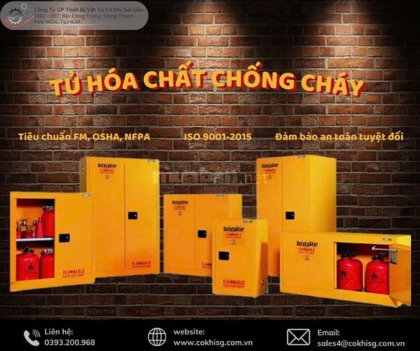 TỦ ĐỰNG HÓA CHẤT VÀ TÀI LIỆU CHỐNG CHÁY NỔ