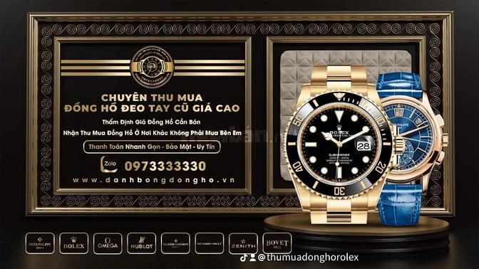 Nhận cầm đồng hồ đeo tay chính hãng thụy sỹ cũ - rolex - omega - longi