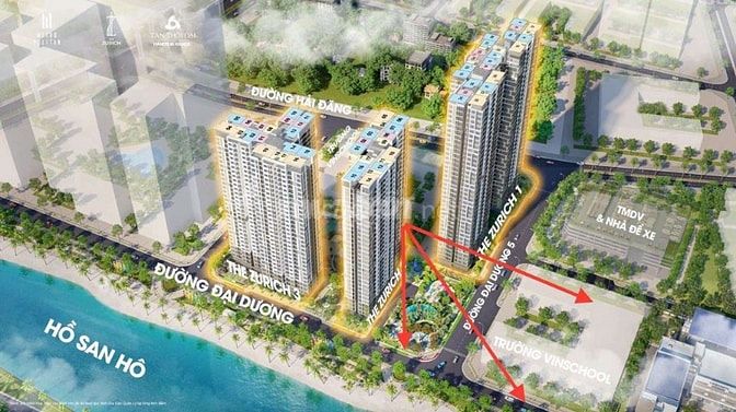 Cần bán căn góc chung cư The Zurich 2, Vinhome Ocean Park 1, hướng đẹp