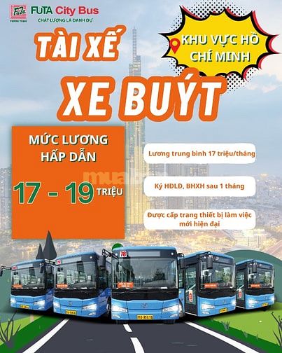 Phương Trang FUTA City Bus Tuyển Dụng Tài Xế Xe Buýt Dấu D & E