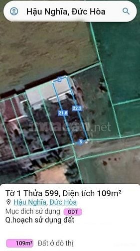 ĐẤT THỔ CƯ THỊ TRẤN HẬU NGHĨA CMT 50M