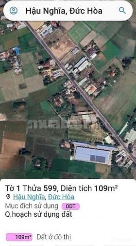 ĐẤT THỔ CƯ THỊ TRẤN HẬU NGHĨA CMT 50M