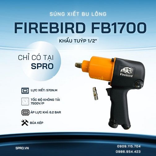 Súng xiết Firebird FIREBIRD FB-1700P (1/2 INCH) TỪ SPRO