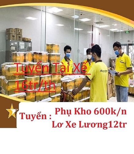 Phụ Xe Tải Giao Bánh Kẹo 15tr/t LĐPT Bốc Xếp Hàng Bách Hóa 600k/ngày