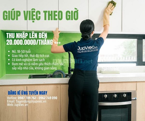 Tuyển 10 Chuyên Viên Làm Sạch, Giúp Việc Nhà