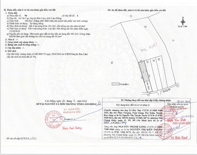 Đất thổ cư, MT đường nhựa 8m, cách đường Âu cơ 100m, TP Bảo Lộc.