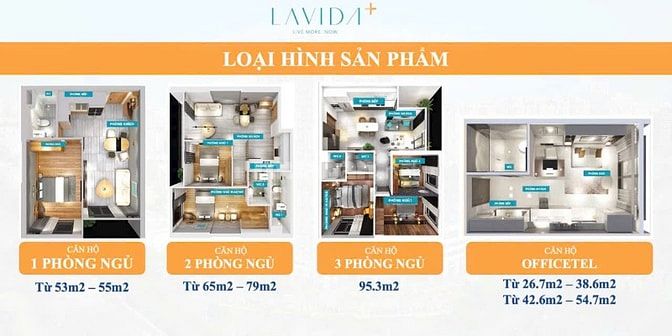 Căn hộ LAVIDA PLUS 1PN Chỉ từ 1,6 ty