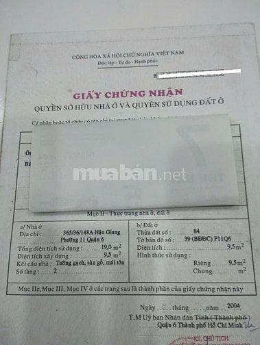 ⭐ Nhà 357/76/14 Hậu Giang p11, 2,3x4,5m, 1 Lửng, 2 Lầu, 3 p, sổ hồng 