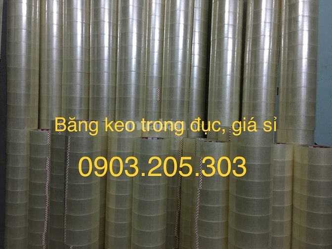 Băng keo trong, đục dán thùng tại Đức Hòa Long An, giá sỉ.