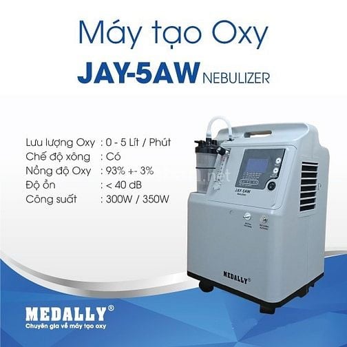 Máy thở Oxy Medally Jay-5AW (5 lít)