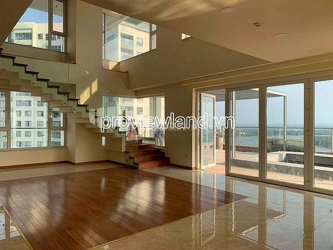 Bán căn hộ Sky Villa Đảo Kim Cương, 2 tầng, 3 mặt view sông, 640m2