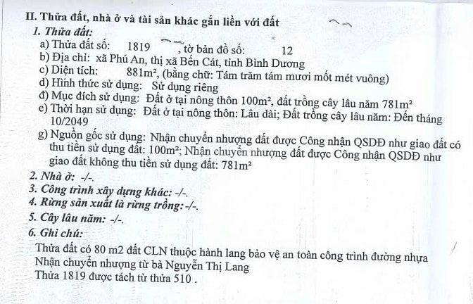 Thông báo đấu giá Tài sản ngân hàng VIB, TX Bến Cát, Bình Dương