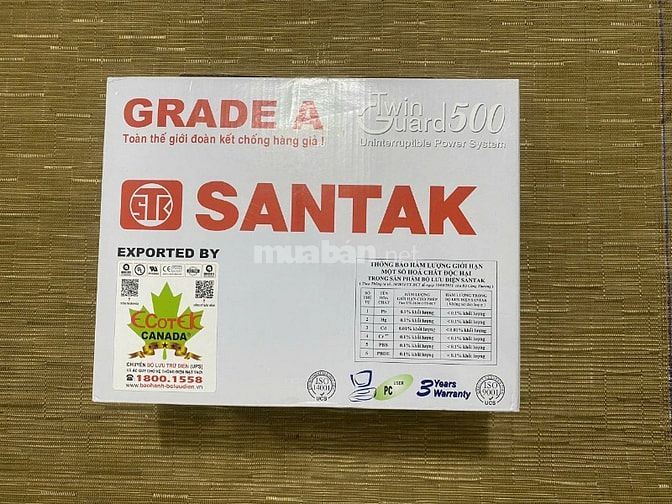 CẦN BÁN BỘ LƯU ĐIỆN SANTAK TG500 (Offline/ 500VA/300W)