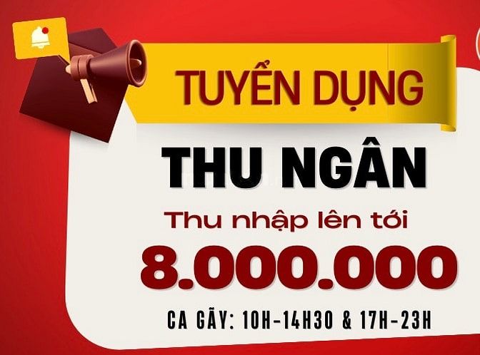 TUYỂN GẤP NHÂN VIÊN THU NGÂN TẠI CỬA HÀNG KHÔNG CẦN KINH NGHIỆM 