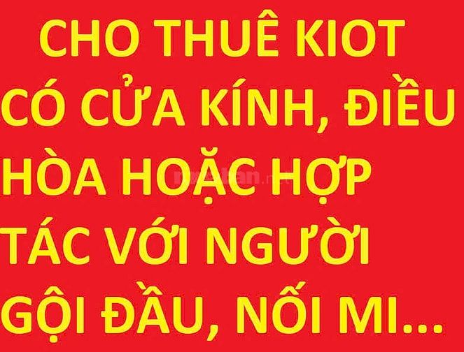 Cho thuê kiot hoặc hợp tác người gội đầu dưỡng sinh, nối mi, làm móng