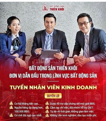 Tuyển dụng chuyên viên kinh doanh Bất động sản.