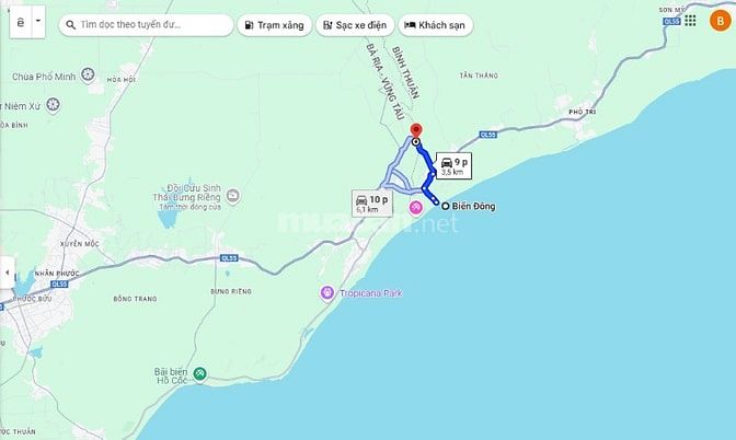 Bán đất cách khu du lịch suối nước nóng Bình Châu 2km, cách biển 3,5km