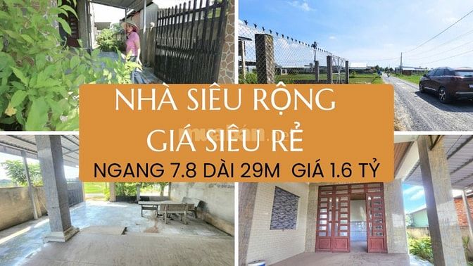 Nhà vườn cấp 4 siêu rộng 217 m2 giá 1.6 tỷ Đức Hòa Long An