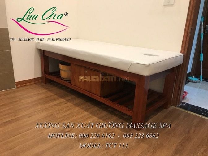 giá giường massage khung gỗ tại phủ cừ, hưng yên