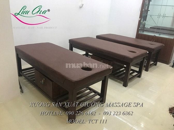 giá giường massage khung gỗ tại phủ cừ, hưng yên