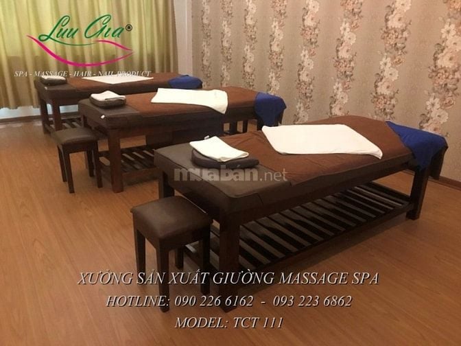 giá giường massage khung gỗ tại phủ cừ, hưng yên