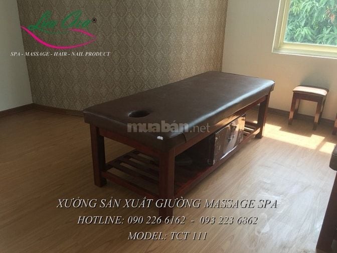 giá giường massage khung gỗ tại phủ cừ, hưng yên