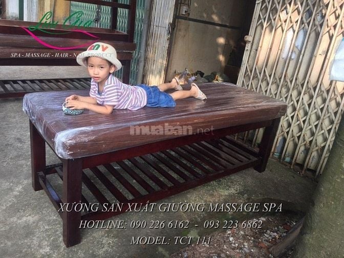 giá giường massage khung gỗ tại phủ cừ, hưng yên