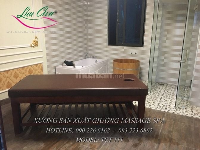 giá giường massage khung gỗ tại phủ cừ, hưng yên