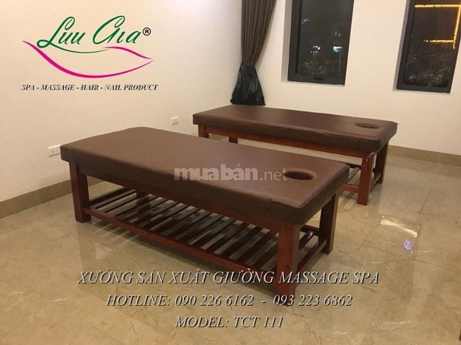 giá giường massage khung gỗ tại phủ cừ, hưng yên