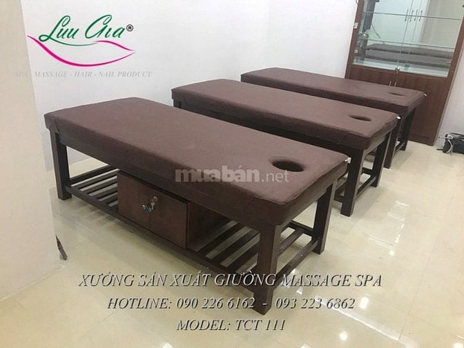 giá giường massage khung gỗ tại phủ cừ, hưng yên