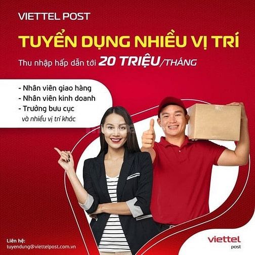 viettelpost tuyen nhân viên giao nhận