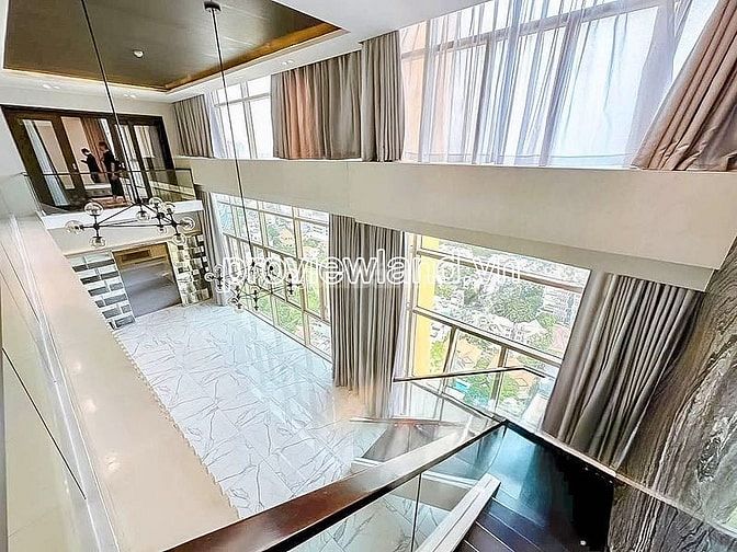 Cho thuê căn hộ Penthouse The Vista, Tháp T4, view sông, 450m2, 3 tầng