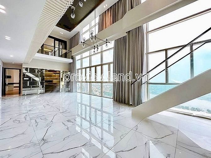 Cho thuê căn hộ Penthouse The Vista, Tháp T4, view sông, 450m2, 3 tầng