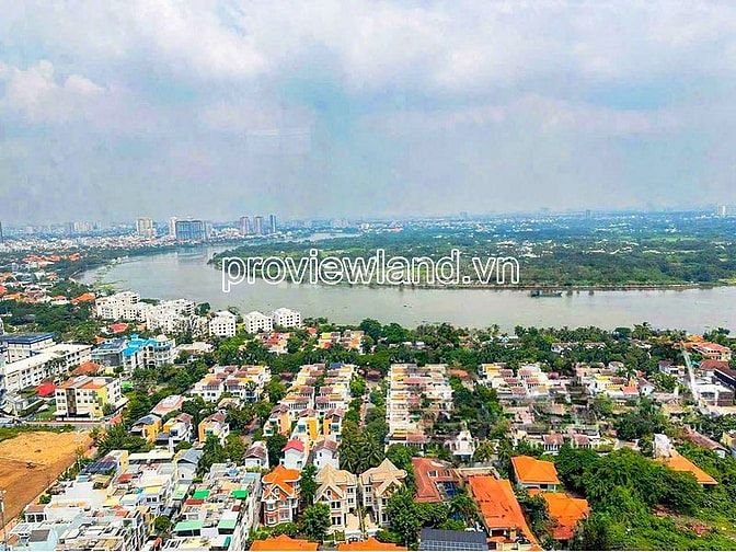 Cho thuê căn hộ Penthouse The Vista, Tháp T4, view sông, 450m2, 3 tầng