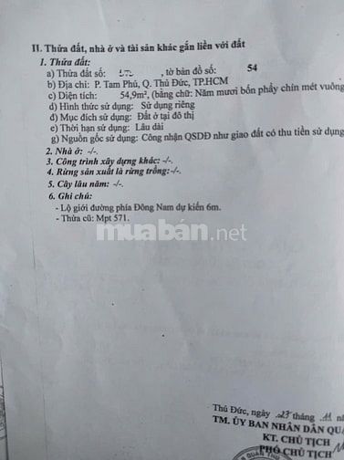 Bán đất 2hẻm 4,5m Cây Keo P.Tam Phú Tp.Thủ Đức  giá 4,68 tỷ - 54m2