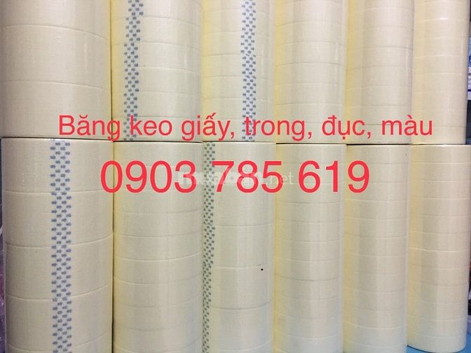 Băng keo dán thùng, trong, đục, tại  Bà Rịa - Vũng Tàu. Giá sỉ.