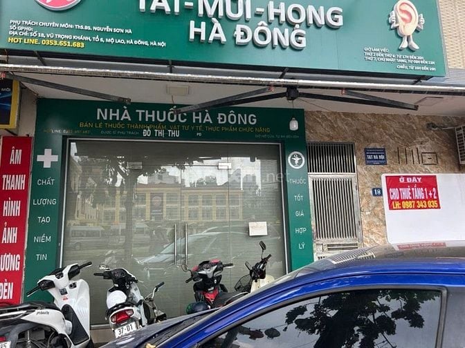 Cho thuê văn phòng, mặt bằng kinh doanh nhỏ 18 Vũ Trọng Khánh, Hà Đông