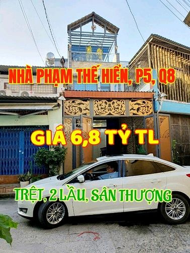 Nhà 1trệt, 2lầu, ST, N4m/NH7,5mx16m. Hẻm xe hơi, sát MT Phạm Thế Hiển 