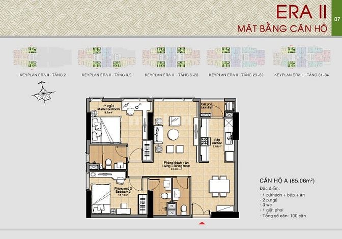 Căn hộ Era Town 85m2 2PN LK PMH 1,950 tỷ 