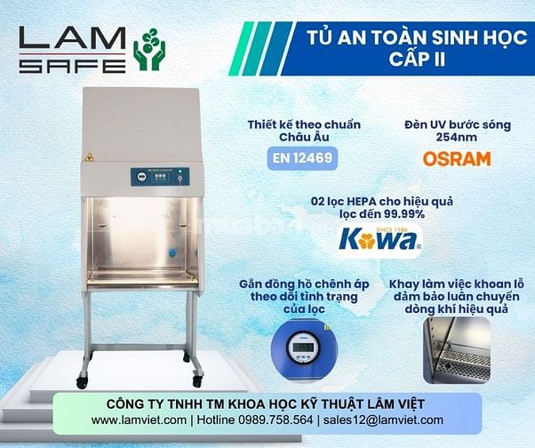 Tủ an toàn sinh học cấp 2     