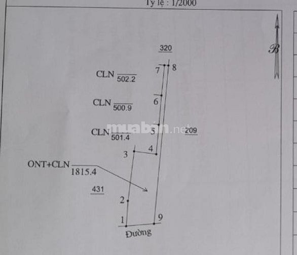 Bán đất vườn ( quy hoạch 2 mặt tiền)