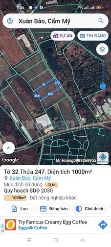 Bán thửa 247 tờ 32 Xuân Bảo.1 tỷ 4