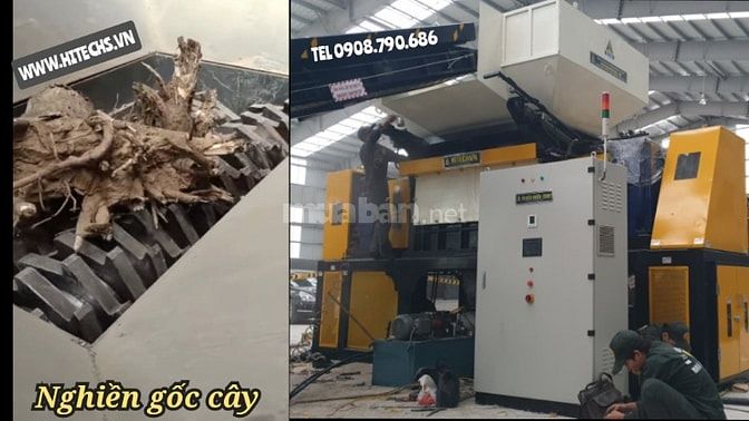 Máy nghiền rác, máy nghiền phế liệu, shredder machine, Hitechvn