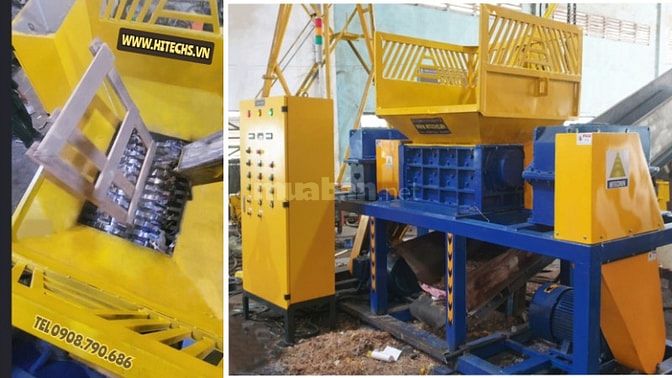 Máy nghiền rác, máy nghiền phế liệu, shredder machine, Hitechvn