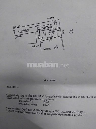 Bán nhà hẻm 2m Đội Cung Phường 11 Quận 11 giá 1,6 tỷ - 12,7m2