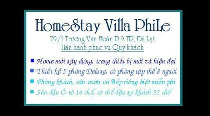 Welcome Đà Lạt - Homestay Villa PhiLe đang nhận đặt phòng Tết